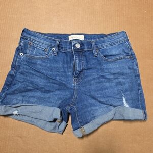 Gap cuffed distressed  denim jean shorts sz 30 women’s 5”ins